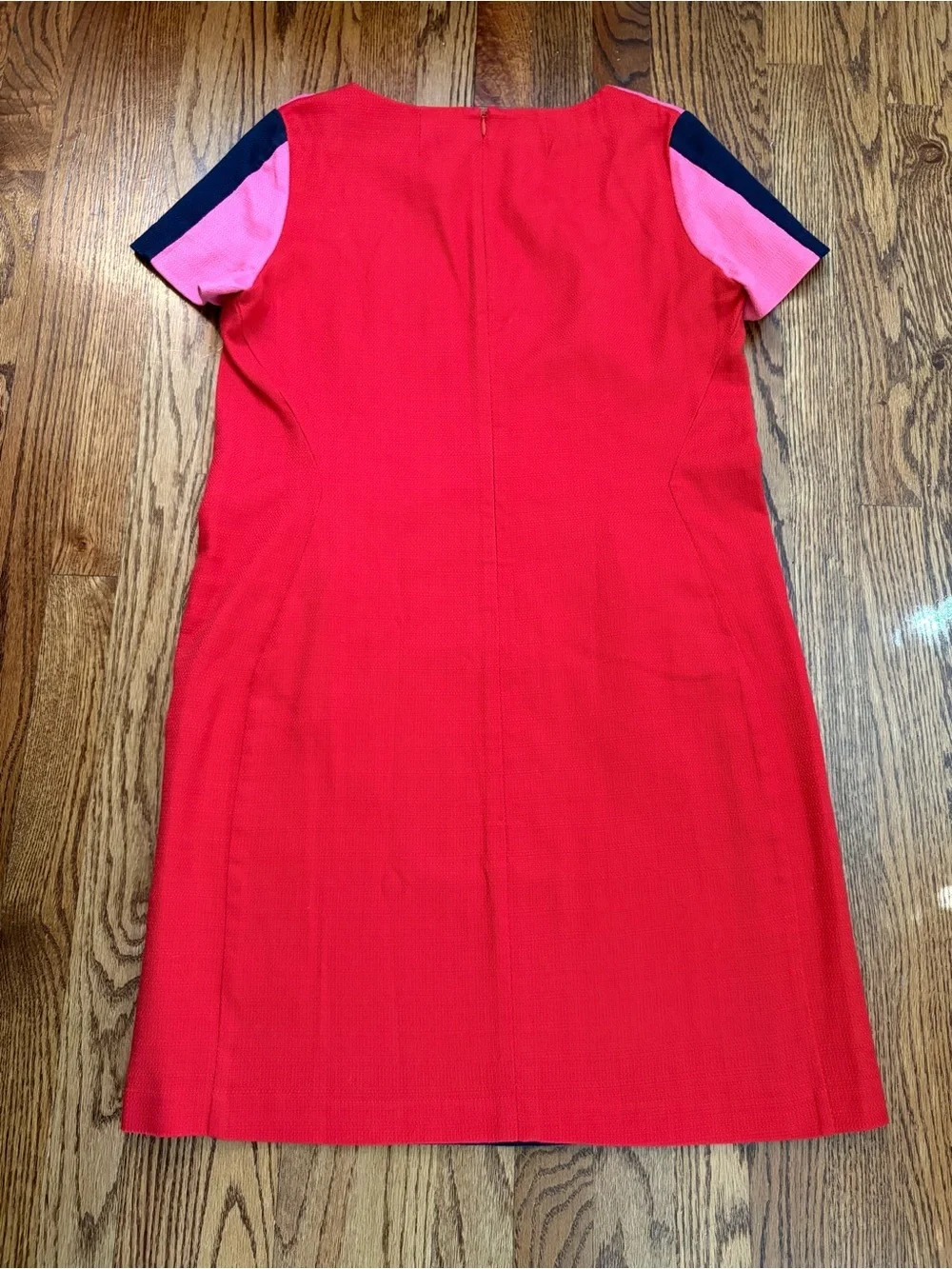 Boden Pippa Colorblock Shift Dress Pink Red Navy Pockets US 10L